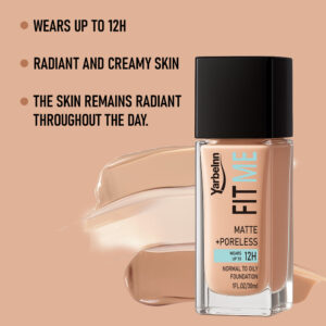 Matte Poreless Foundation, Full Coverage Conceal Acne Marks, Long Lasting Oil Control Face Makeup Base, 30ml - Image 2