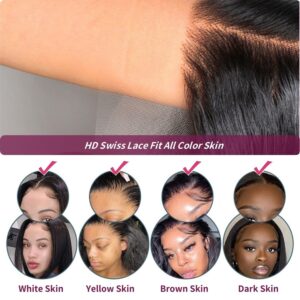 Alternative view of 13x6 Front Lace Human Hair Wig Body Wave, Natural Color, 150 Percentage Density